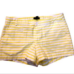 Gap White Neon Yellow Stripes Shorts